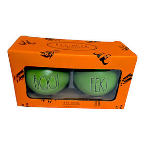 Rae Dunn Artisan Collection Halloween EEK!‎ BOO! Salt & Pepper Shakers - New
